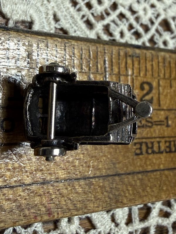 Silver Articulated Vintage Camper Charm Moving Wheels