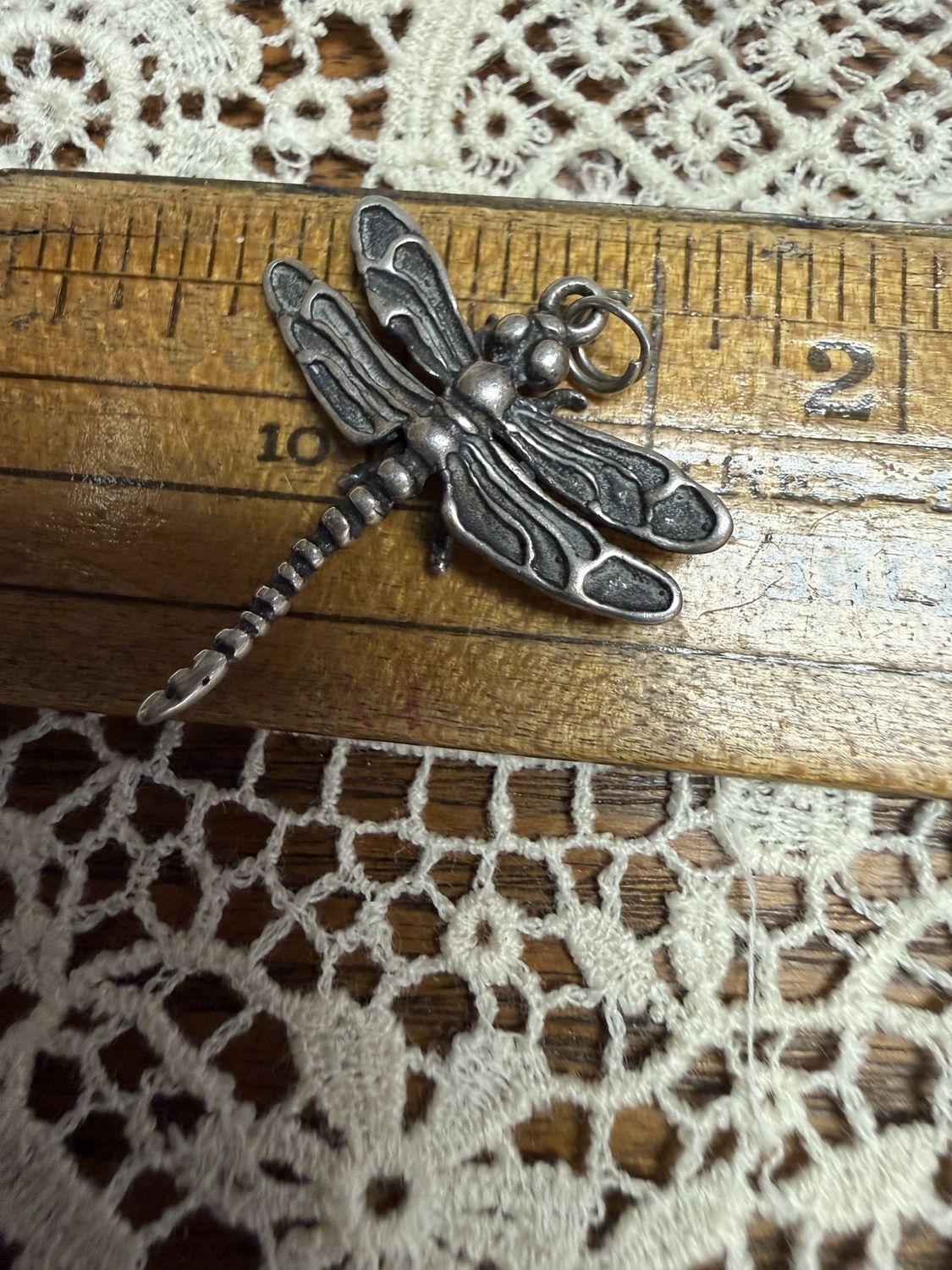 Sterling Dragonfly Charm Pendant