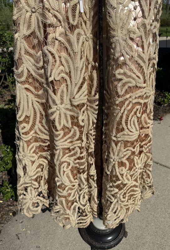 Repurposed Antique Lace &amp; Satin Victorian Skirt