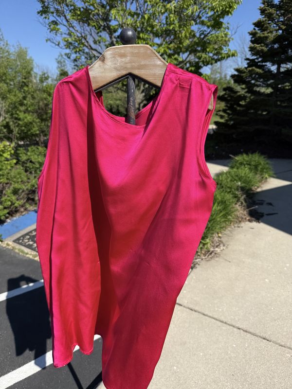 Washable Silk Fuschia Camisole Silk Club Size 2 Vintage