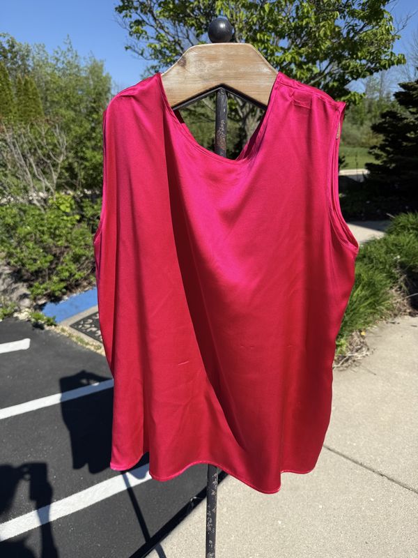 Washable Silk Fuschia Camisole Silk Club Size 2 Vintage