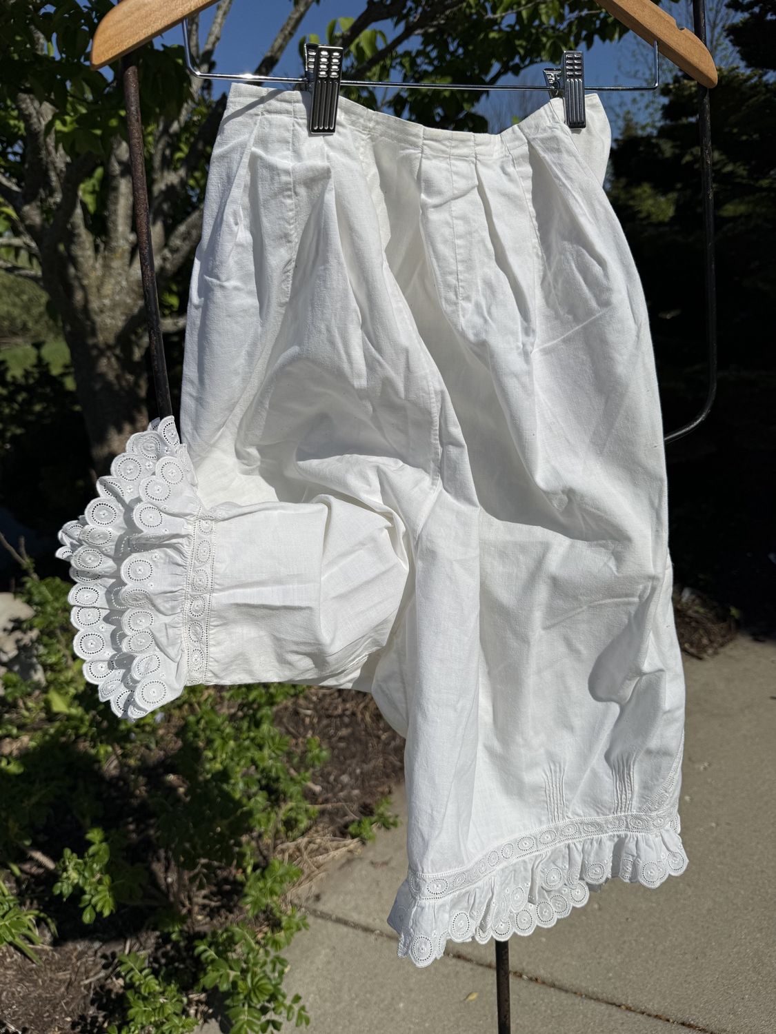 Authentic Child Size Victorian Bloomer w/Button Flap Backside