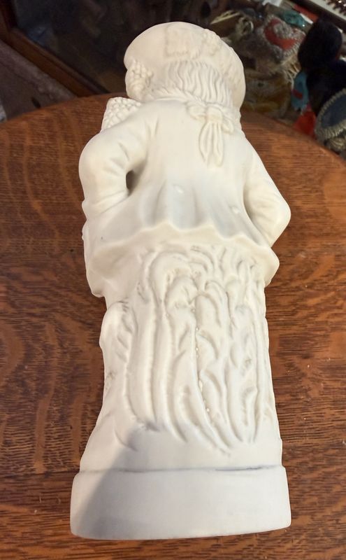 Antique Parian Bisque 19th Century  "Modern" Bacchus Figure Vase