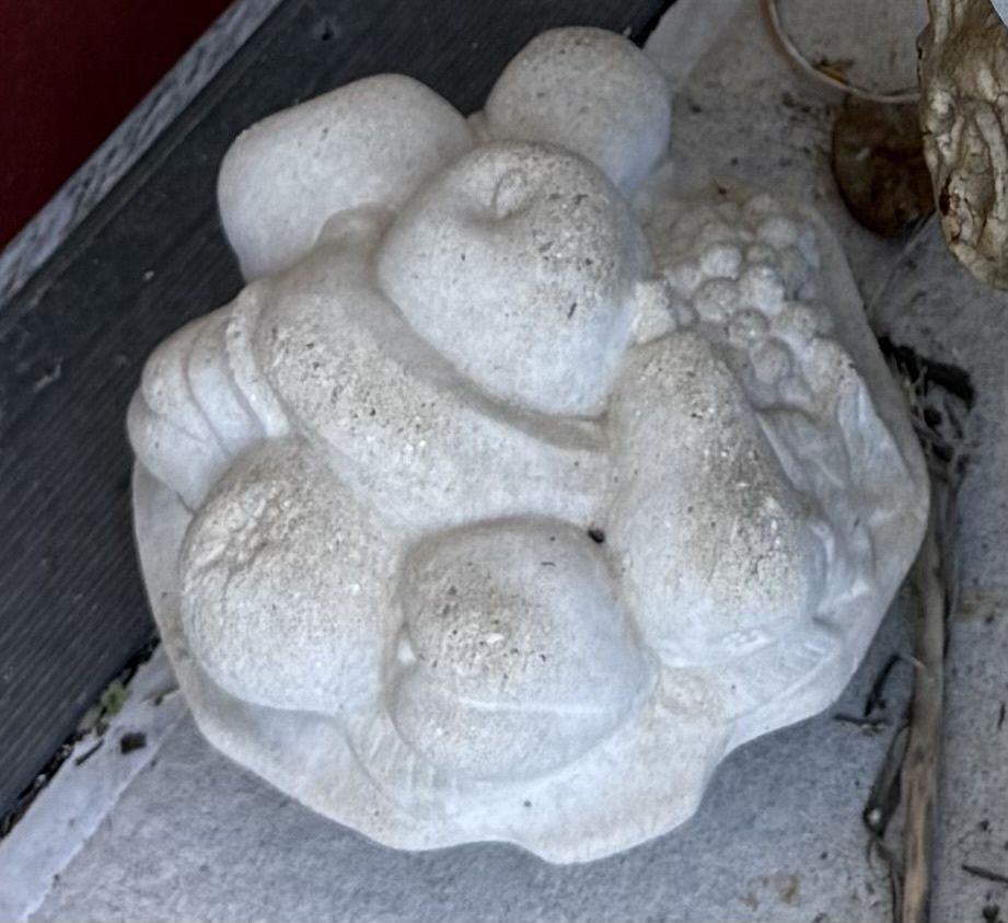 Small Concrete Corbeille de Fruits Garden Decor