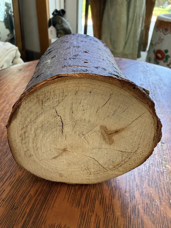 Vintage Rustic Primityve Minneapolis Minn. Raw Edge Wood Native American Bank