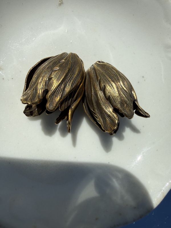 #70 Flower Antiqued Bronze Beads/Caps EACH