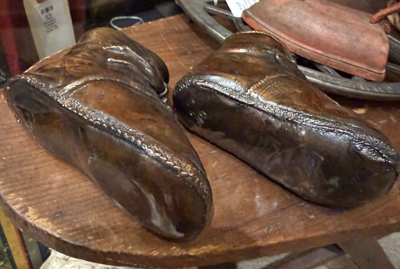 Pair of Copper Baby Shoes