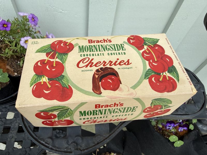 Vintage Brach's Chocolate Covered Cherry Candy Box