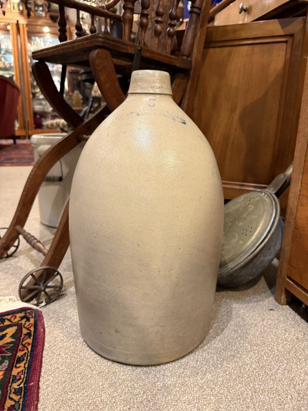 Bangor Maine Large Stoneware Jug 5 Gallon