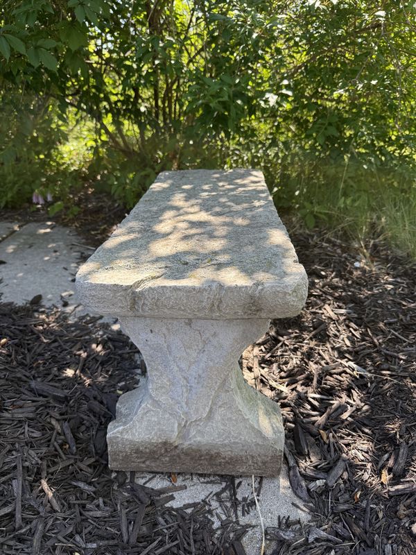 Stone 2 Person Garden Bench 3Pc