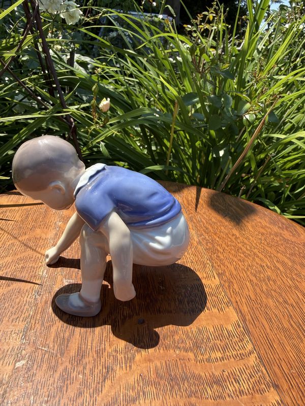 Claire Weiss for Bing &amp; Grøndahl Porcelain Figure Boy 1970s