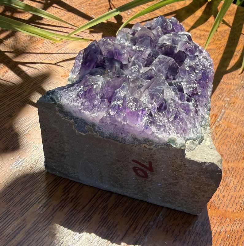 Amethyst Crystal Rock Cluster Bookend