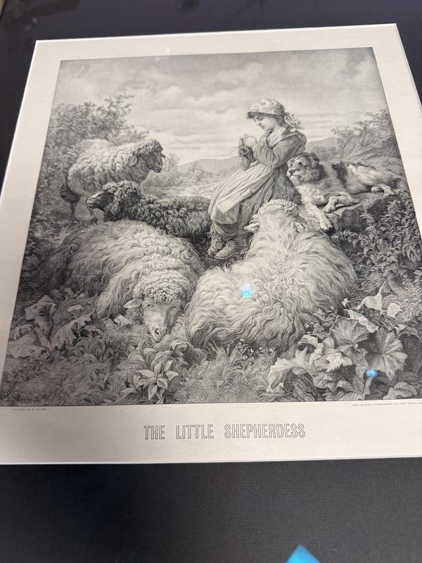 The Little Shepherdess Print Framed in Oak Museum Glass