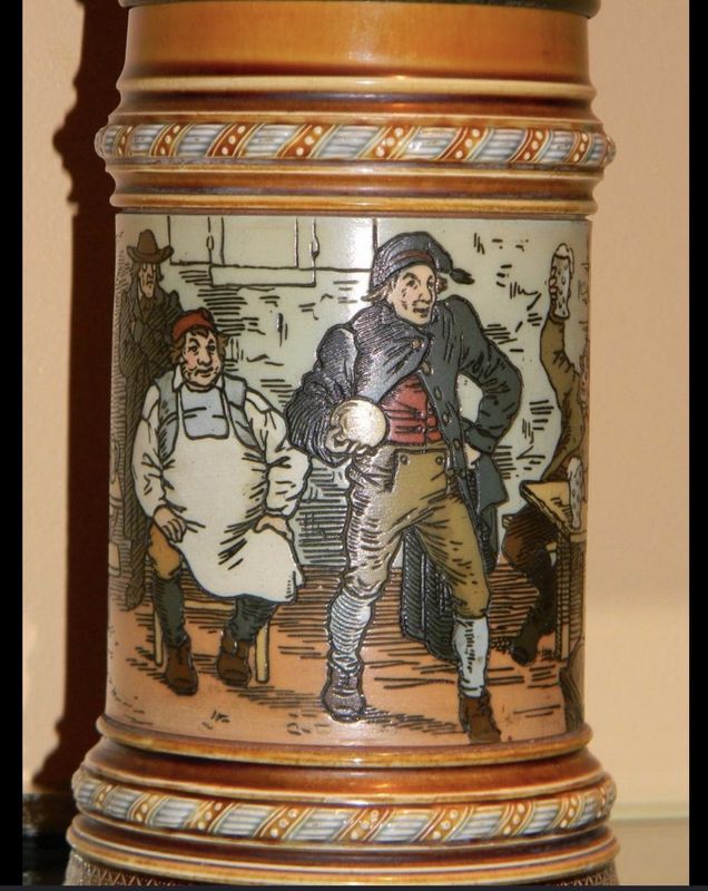 Mettlach V&amp;B Beer Stein Christian Warth 1899