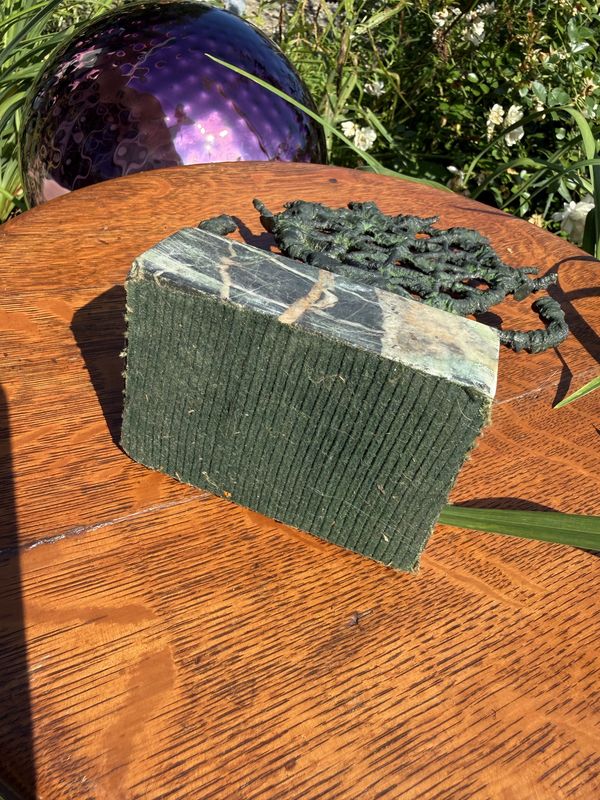Rami Brutalist Metal Sculpture on Marble