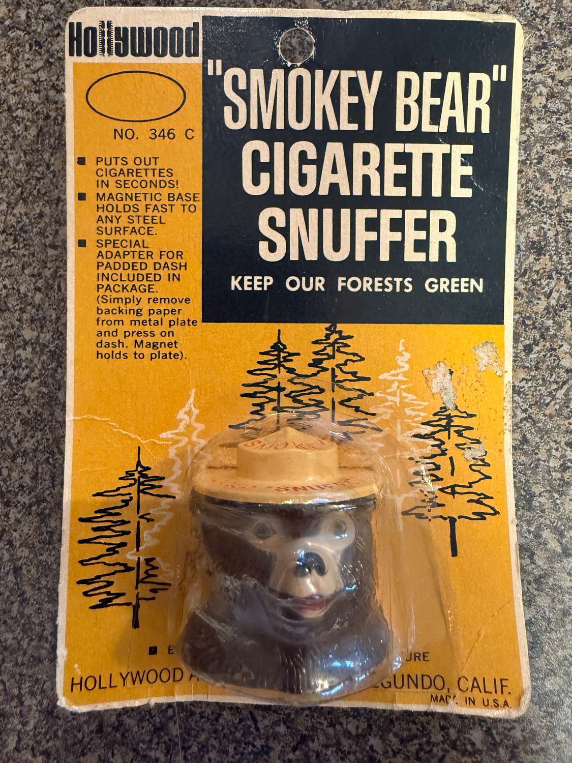 NOS "Smokey Bear" Cigarette Snuffer in original Packaging RARE 1960s