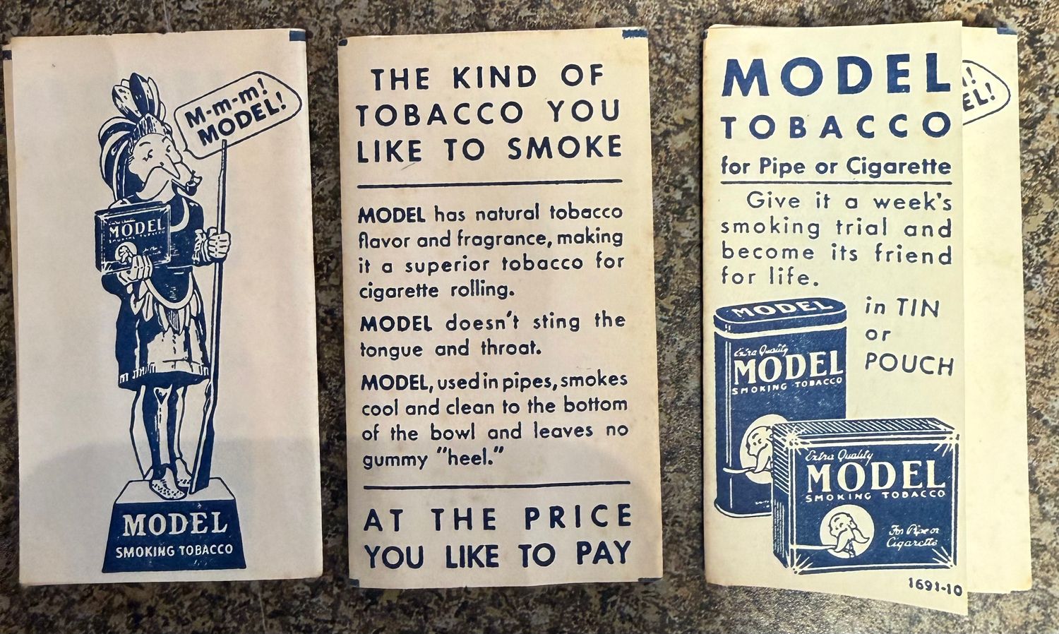 Model Cigarette Rolling Papers NOS EACH 1940s