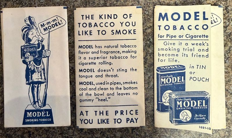 Model Cigarette Rolling Papers NOS EACH 1940s