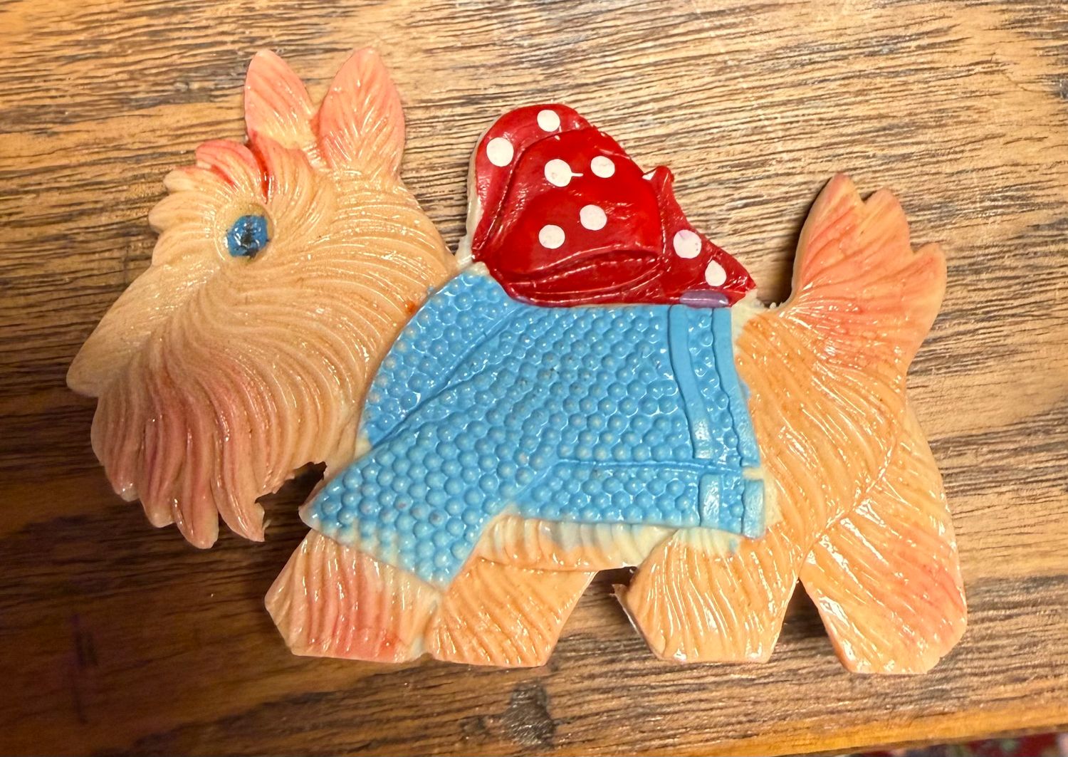 Deco Era Celluloid Scottie Dog Brooch