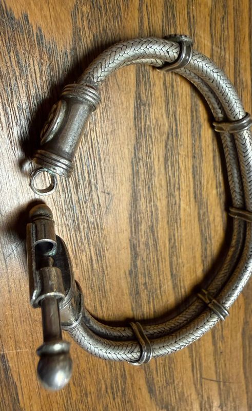 Rajasthani Snake Chain Silver  Bracelet with Pull Out Clasp at front