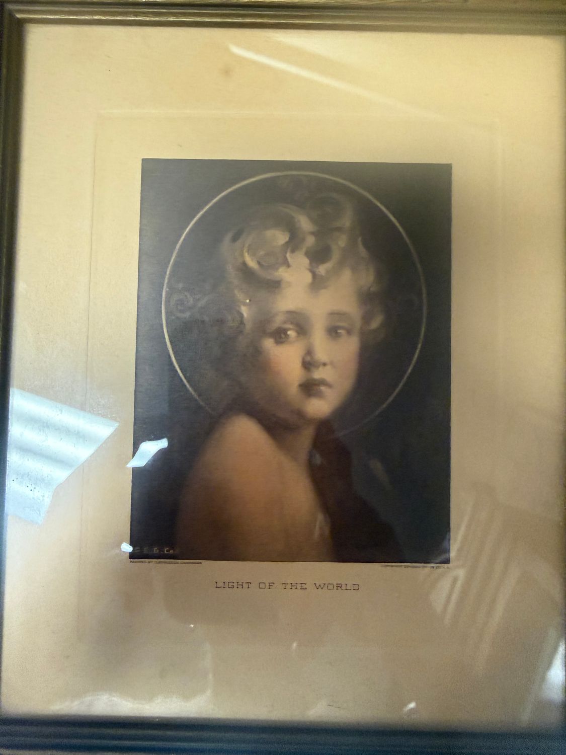 Light of the World Framed Antique Print Framed