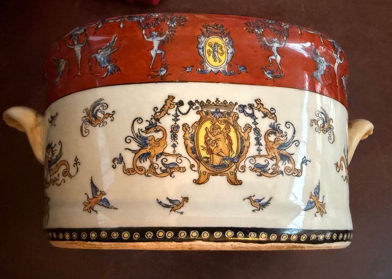 Chinese Yong Sheng Koi Foot Bath Chinese Pottery Planter
