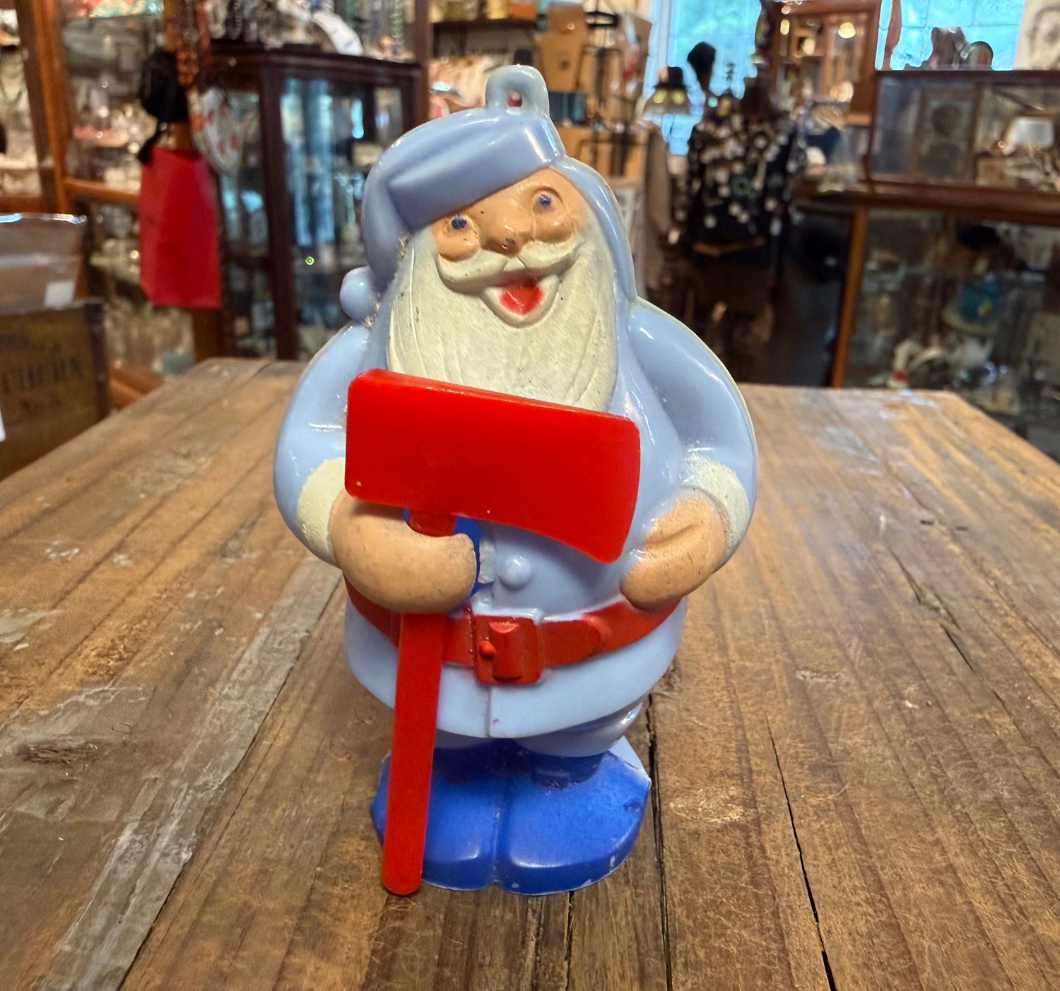 1950s Rosbro Plastic Santa's Helper Ornament with Ax