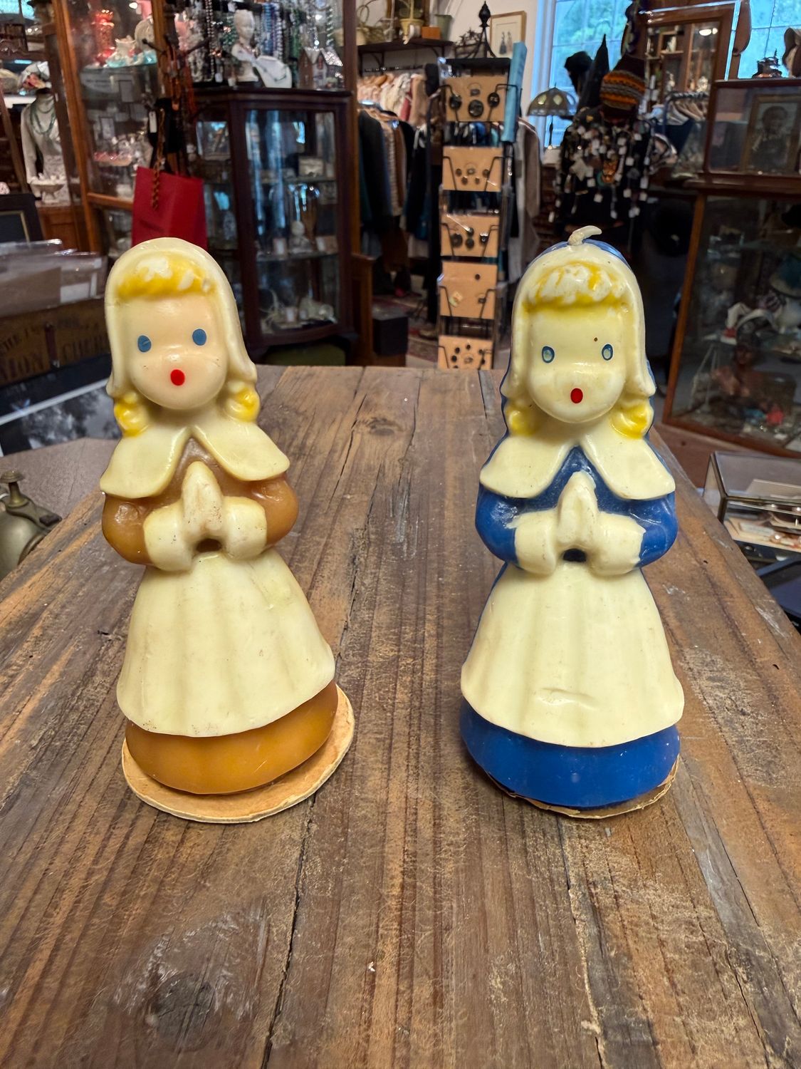 Gurley Candle Vintage Pilgrim Brown or Blue Dress