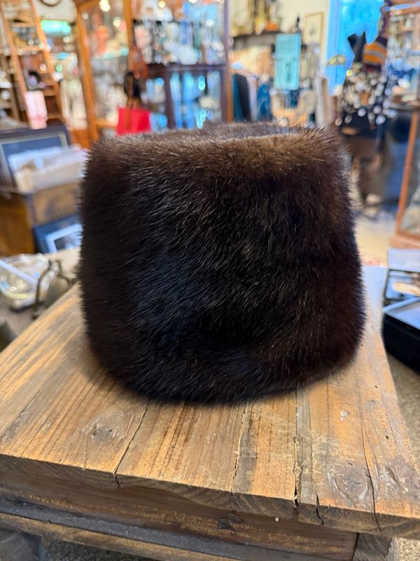 Mink 1940s Pillbox Hat