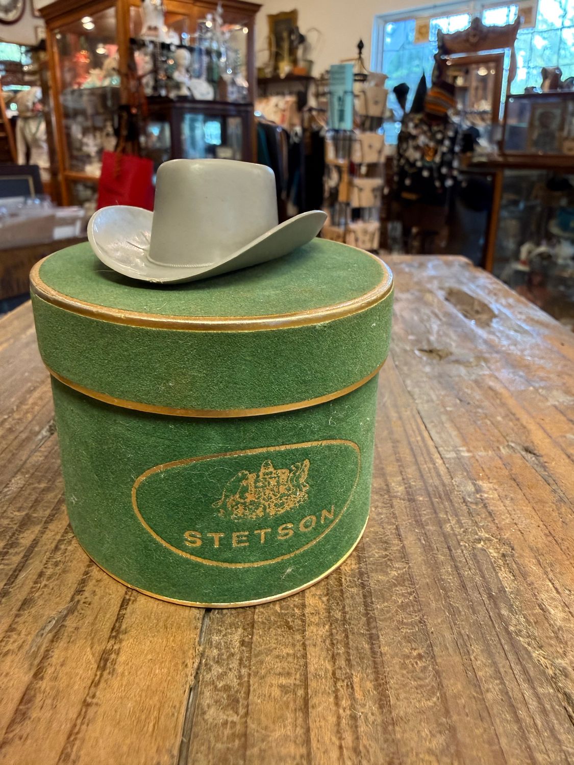 Miniature Salesman Sample promotional Pencil Sharpener in Hat Box
