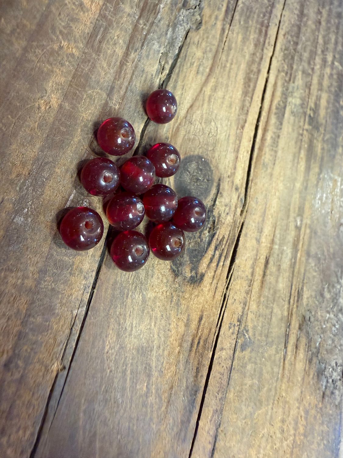 #74 6mm Carnelian Glass Bead EACH
