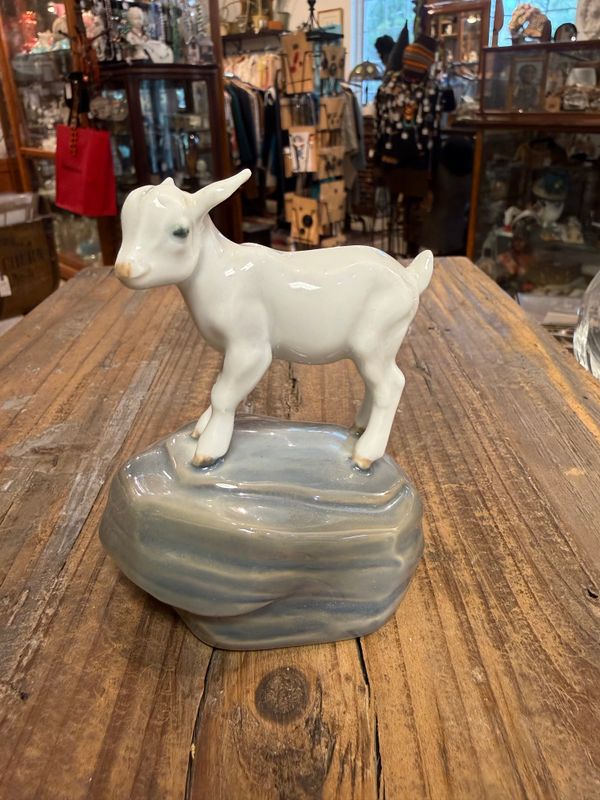 Royal Copenhagen Porcelain Goat on a Rock
