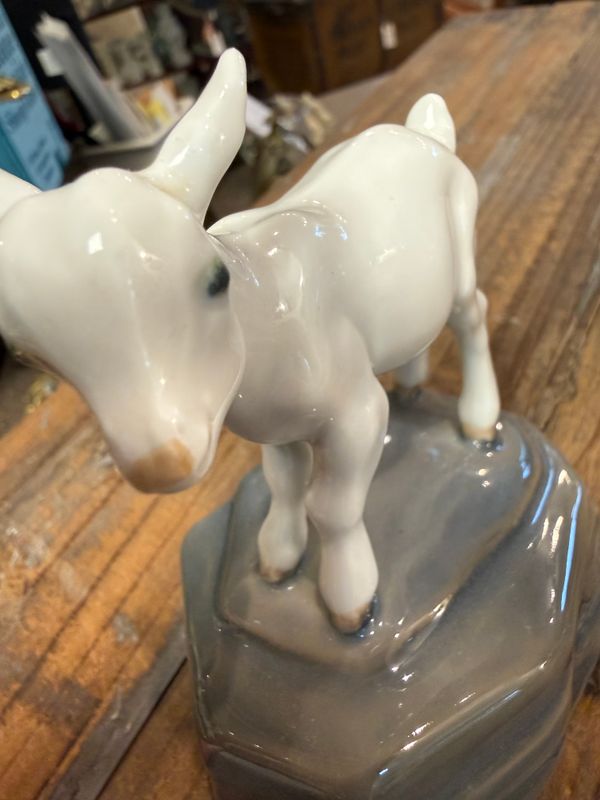 Royal Copenhagen Porcelain Goat on a Rock