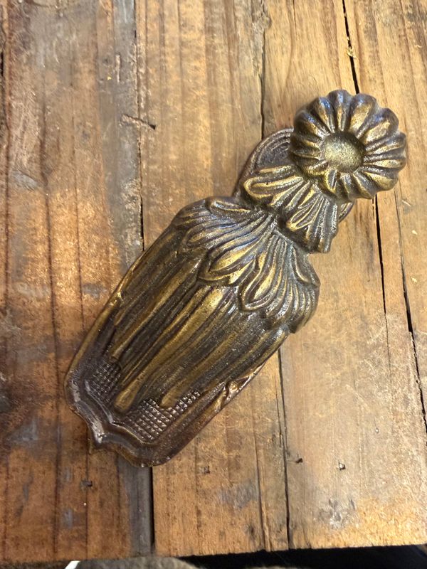 19th Century Bronze Flower Clip Wall or Desk