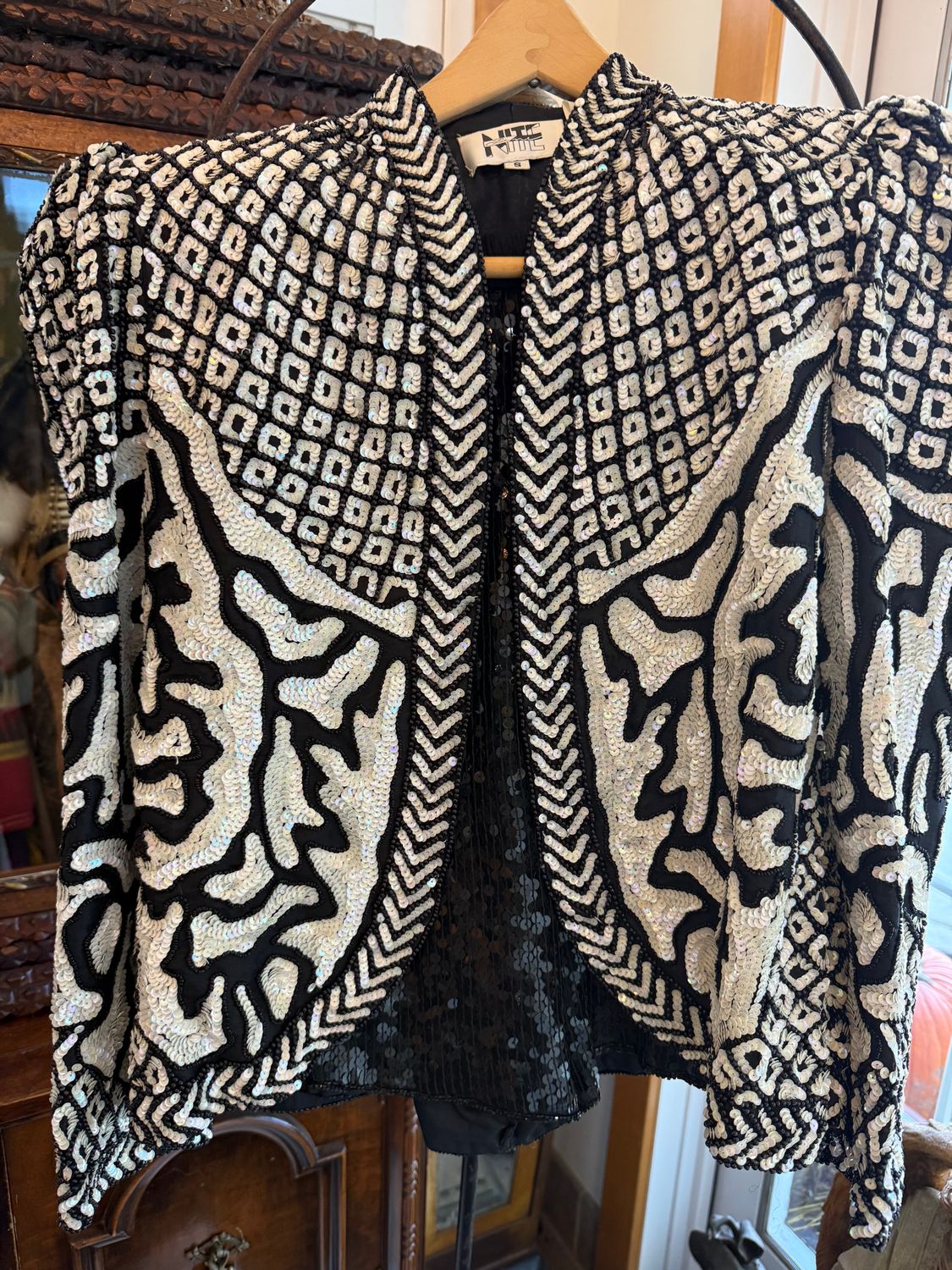 Two Piece1970s Disco Sequins on Silk Tap Shorts and Jacket