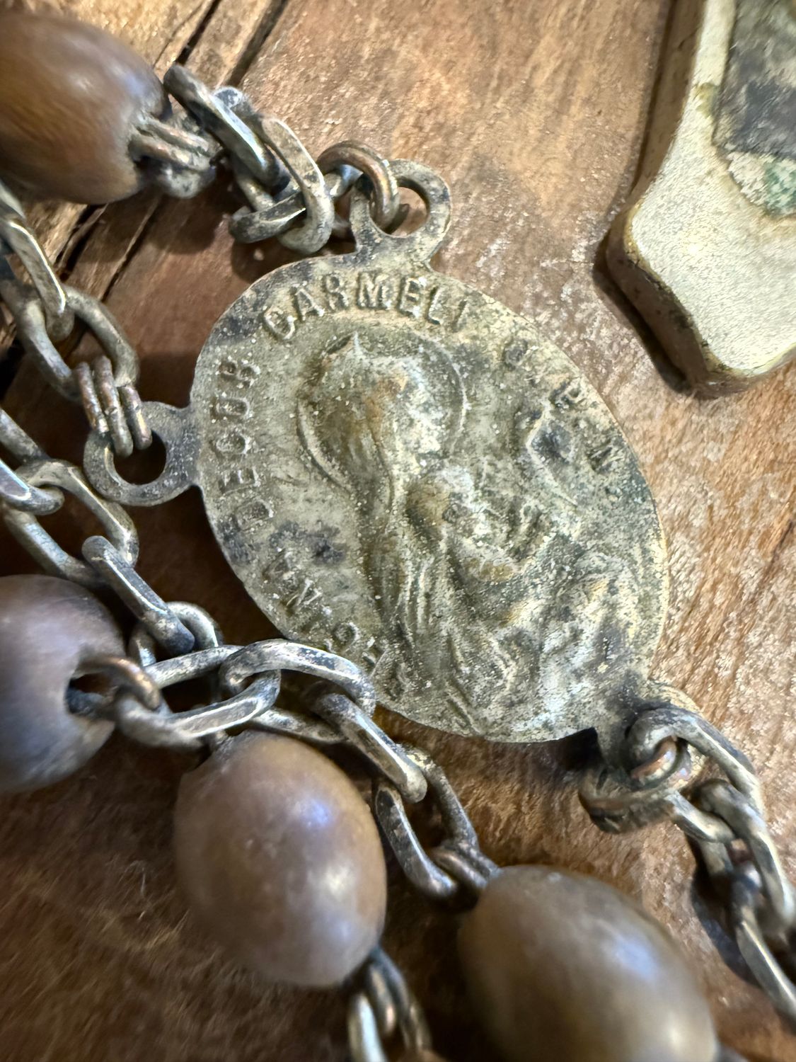 Vintage Rosary Germany Wood Bead