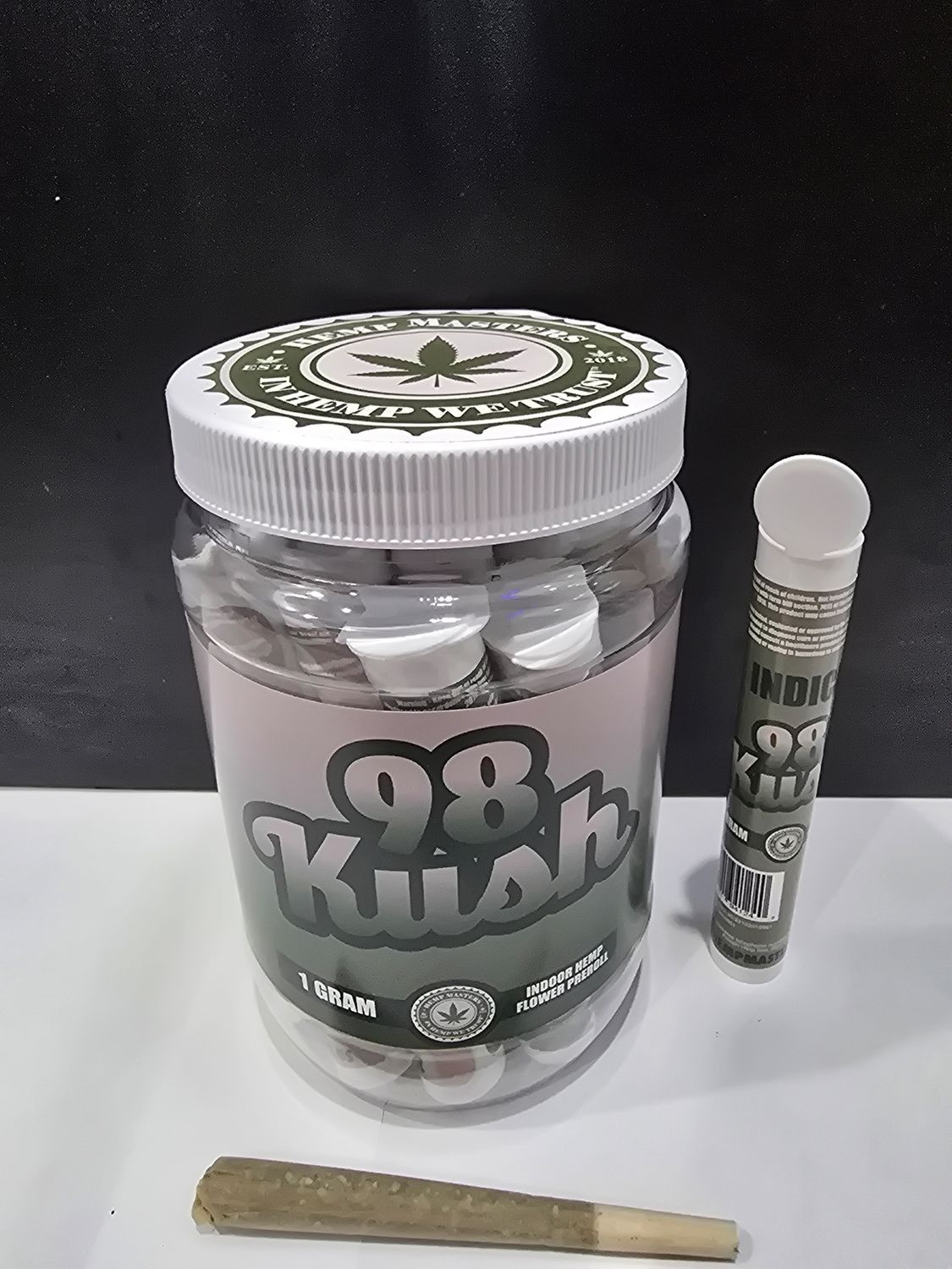 Hemp master preroll 1g, Flavor: 98 Kush Indica