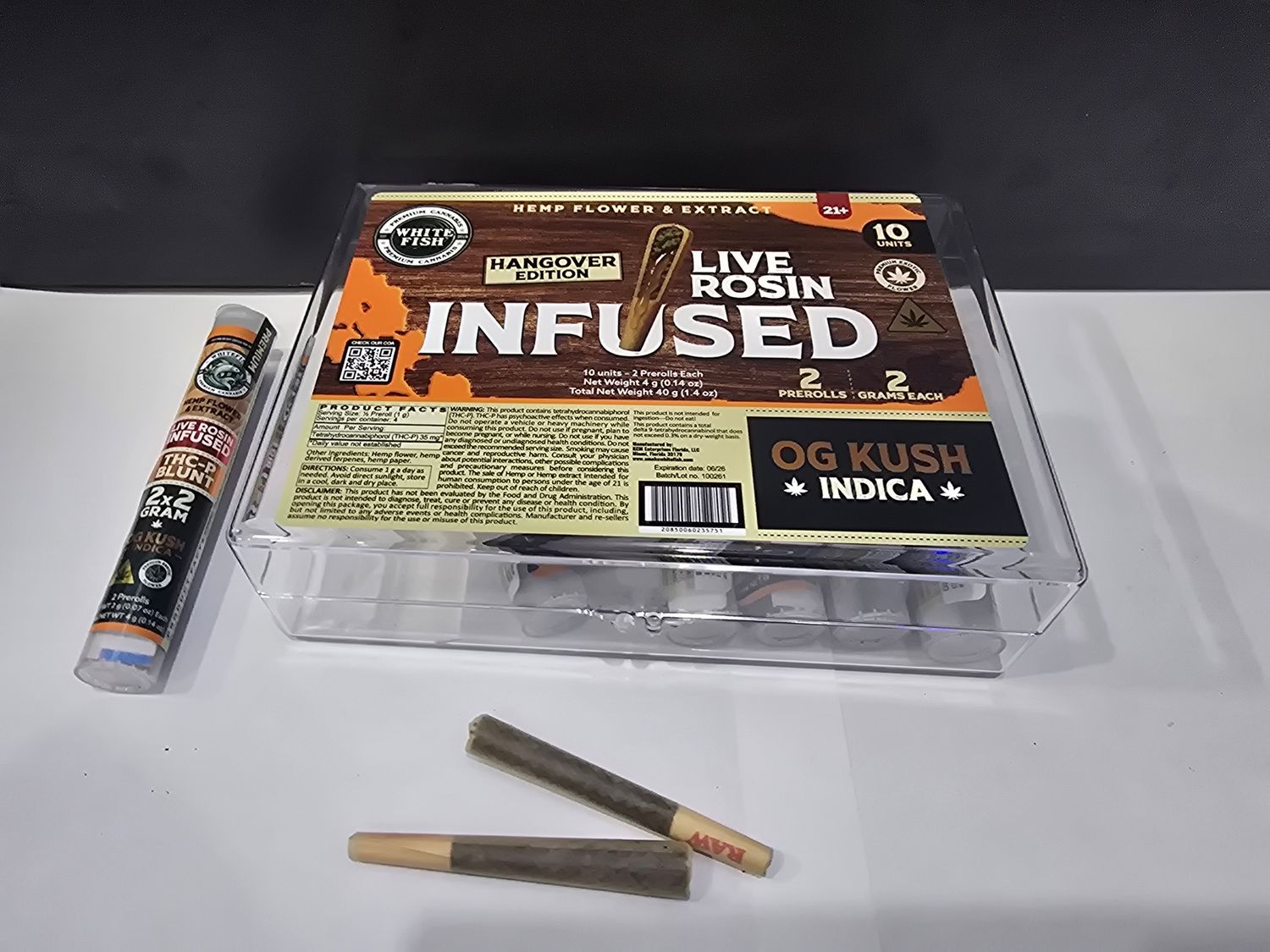 WhiteFish Premium Cannabis THCP 2ct 2g Prerolls, Flavor: OG Kush Indica