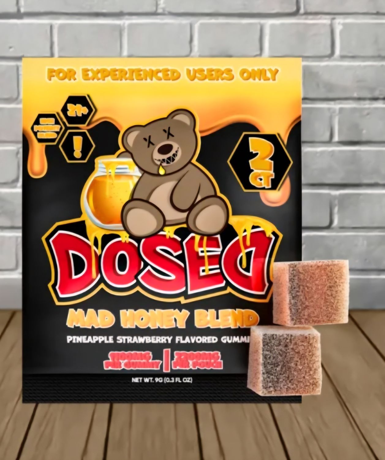 Dosed Mad Honey Pineapple Strawberry Gummies 2pc