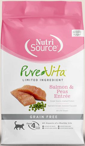 NutriSource Pure Vita GF Salmon and Peas Cat 12#