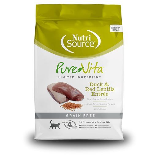 NutriSource PureVita GF Duck and Red Lentils Cat 12#