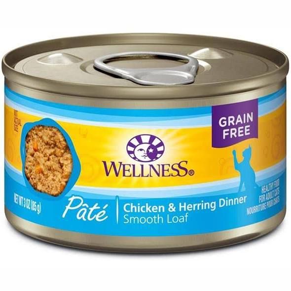Wellness GF Chicken and Herring Dinner Pate Cat 3oz single