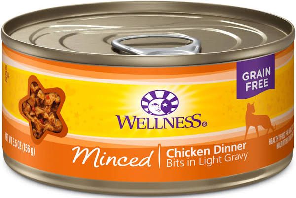 Wellness GF Chicken Dinner Minced Cat 5.5oz single