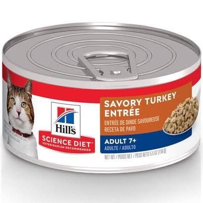 Hill's Science Diet Savory Turkey Adult 7+ Cat 5.5oz single