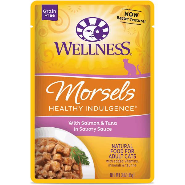 Wellness Morsels GF Salmon and Tuna Cat 3oz single