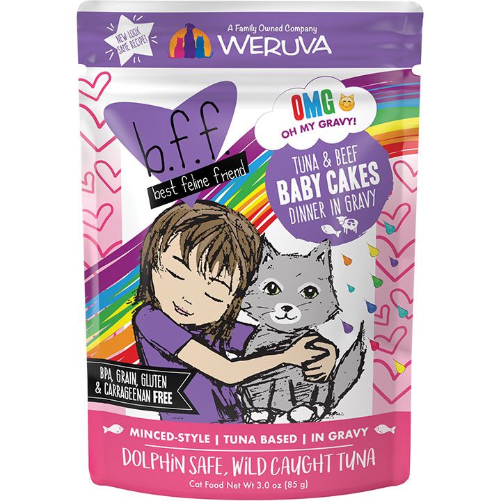 Box of BFF OMG Baby Cakes Tuna and Beef 3oz