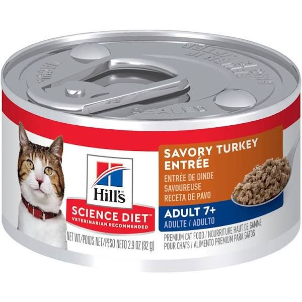 Hill's Science Diet Savory Turkey Adult 7+ Cat 2.9oz single