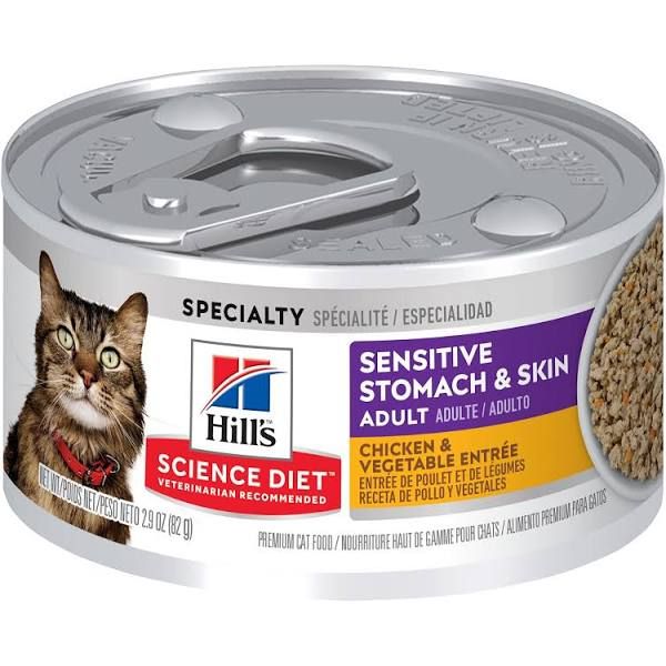 Hill's Science Diet Sensitive Stomach and Skin Chicken Adult Cat 2.9oz single