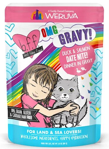 Box of Weruva BFF Date Nite Duck and Salmon Gravy Pouch 2.8oz