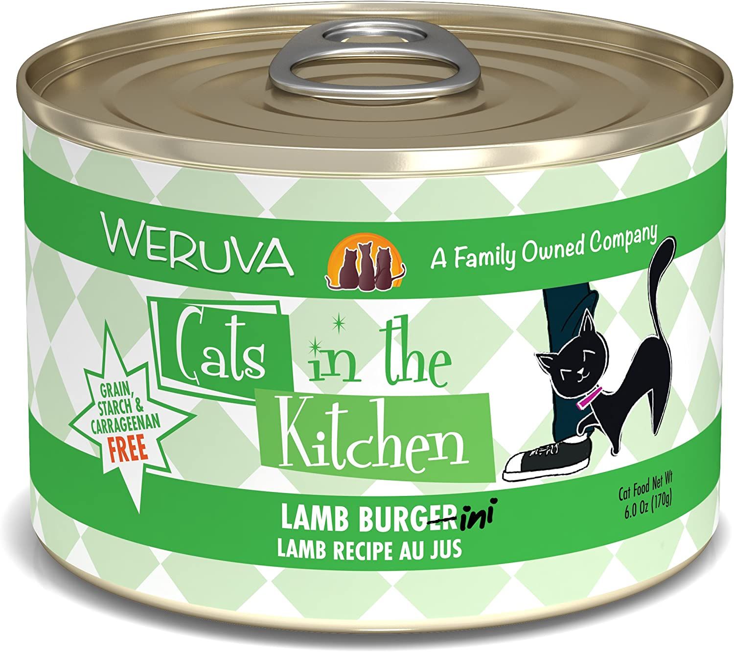 Weruva Cats in the Kitchen Lamb Burger-ini 6oz single